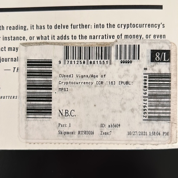 Paperback book: The Age of Cryptocurrency by Paul Vigna, Michael J Casey Used π - Picture 3 of 13